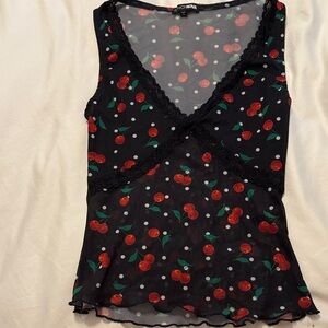Super cute Mesh Cherry 🍒 Top